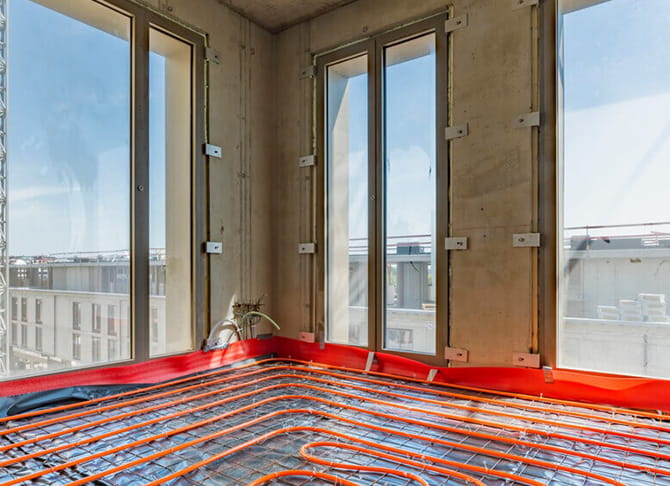 Undefloor heating apartments