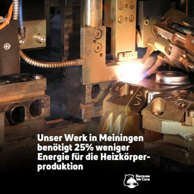 25 % Energieeinsparung bei der Heizkörperproduktion am Standort Meiningen 