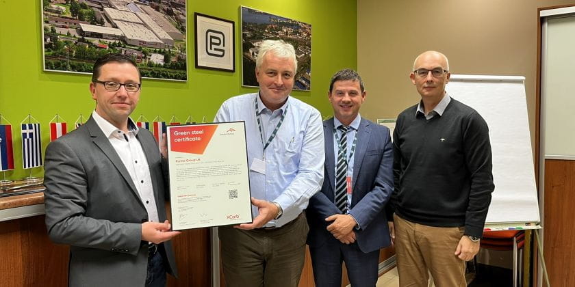 sustainable procurement Purmo green steel certificate Arcelor Mittal