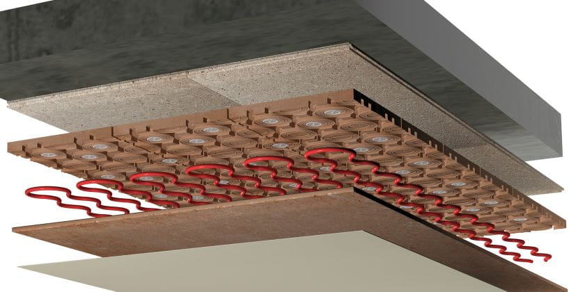 Struktur Eco clay Wand- und Deckenheizung und -kühlung